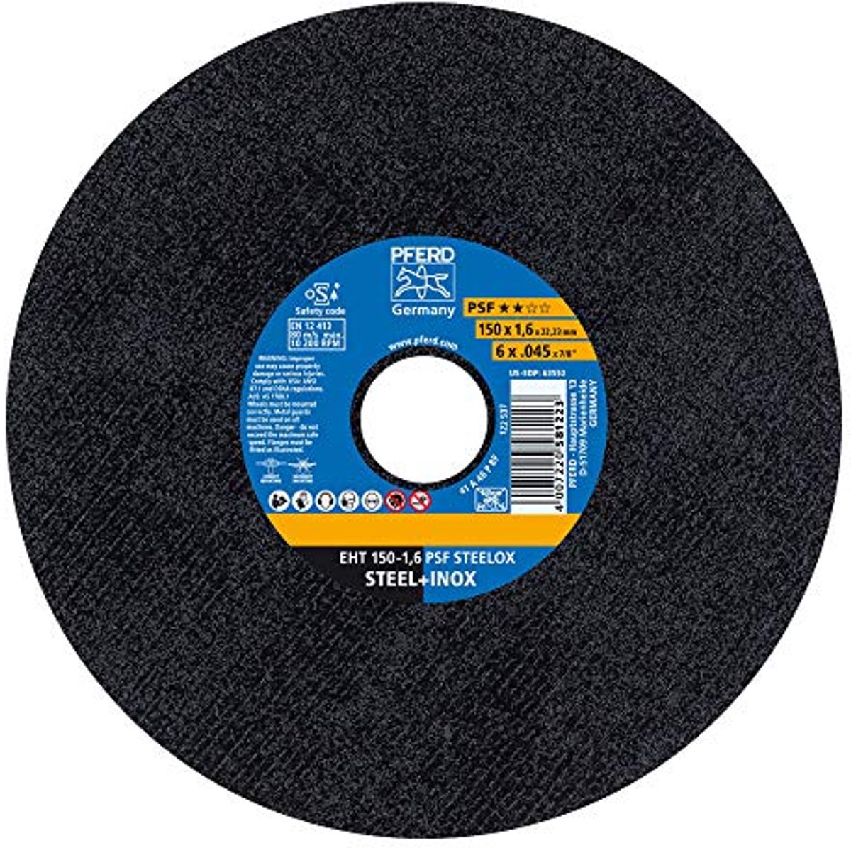 Haakse slijperaccessoire voor professioneel snijden en slijpen - 150 mm, 10200 RPM, 25 stuks