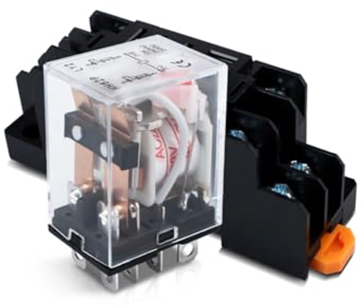 8-Pin AC 220V Elektromagnetische Power Relais - 5A Spoel Relais met Sok Base