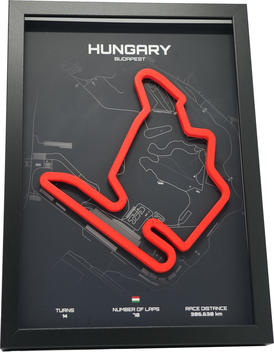 Budapest Hongarije 3D F1 circuit schilderij