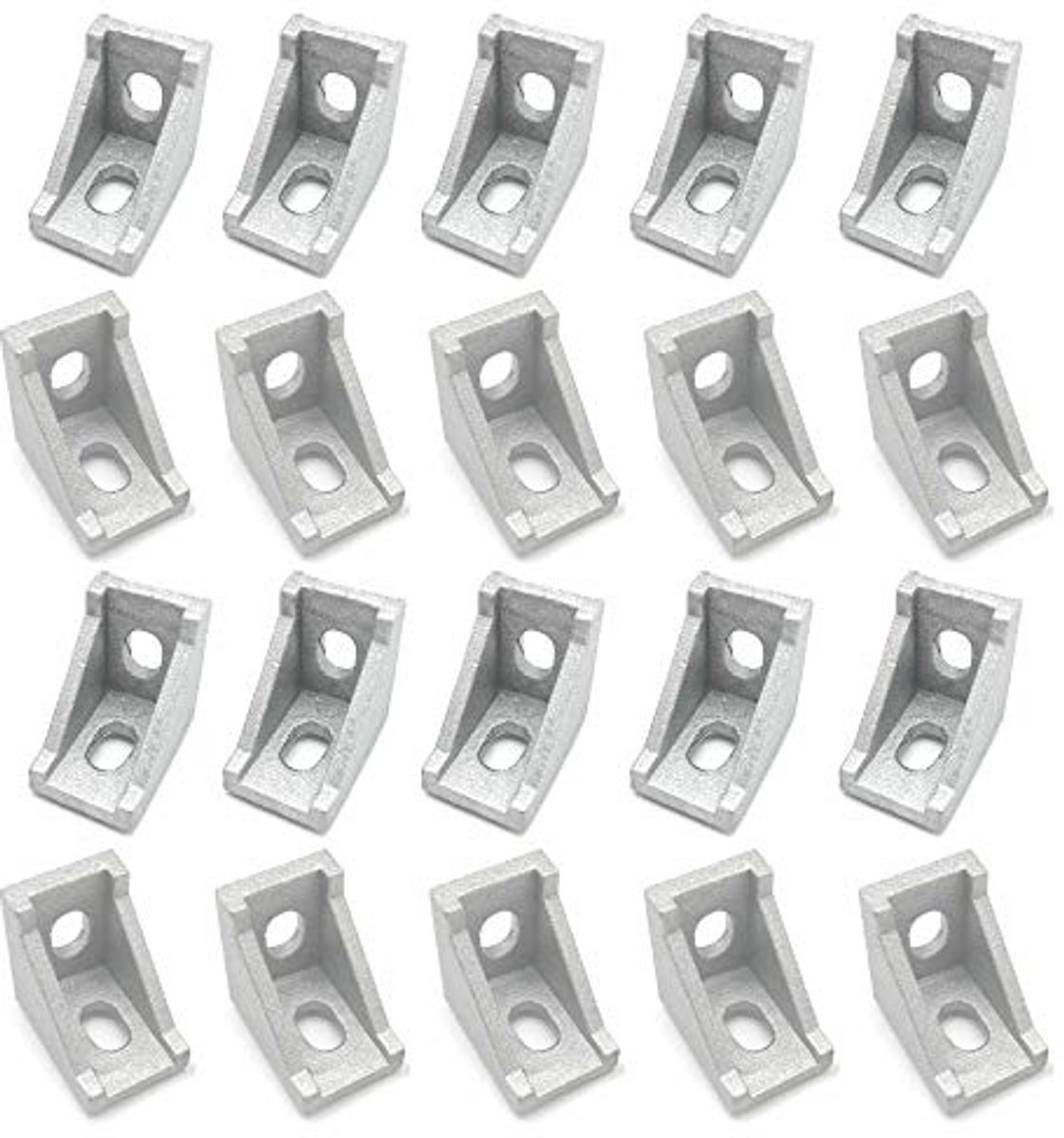 20 stuks 2028 Aluminium Hoekbeugel voor Profielen met Sleuf 6 mm
