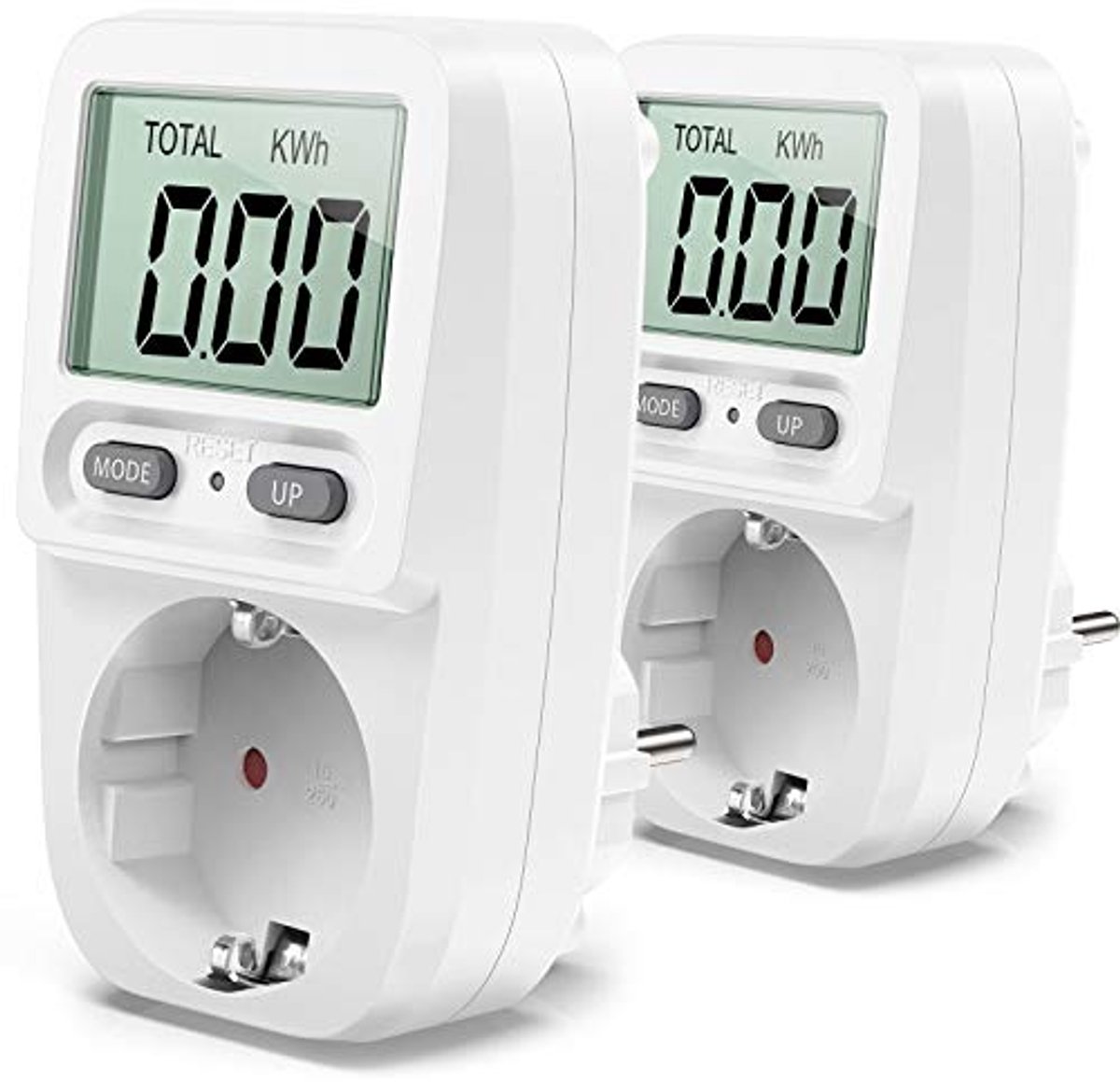 Energiekostenmeter met LCD-scherm en overbelastingsbeveiliging, ideaal voor energieverbruik monitoring, 3680W