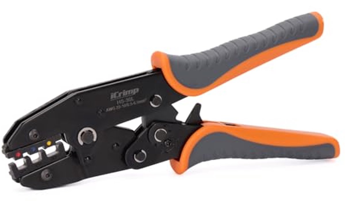 Ergonomische Ratchet Krimptang voor Geïsoleerde Adereindhulzen