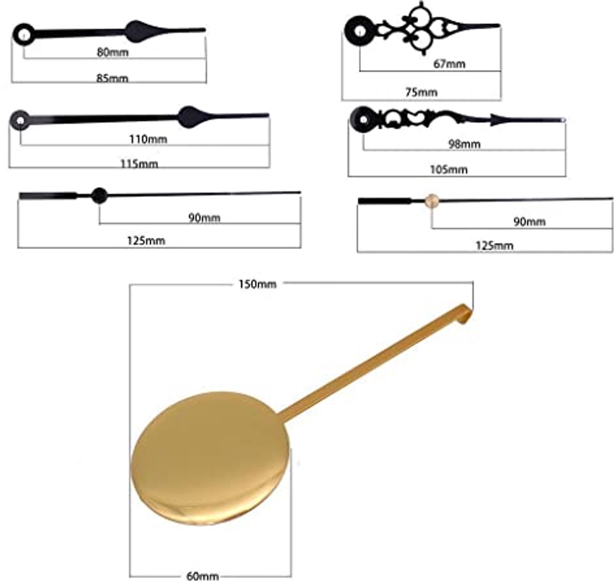 Quartz Klok Mechanisme voor DIY Reparatie en Vervangingen