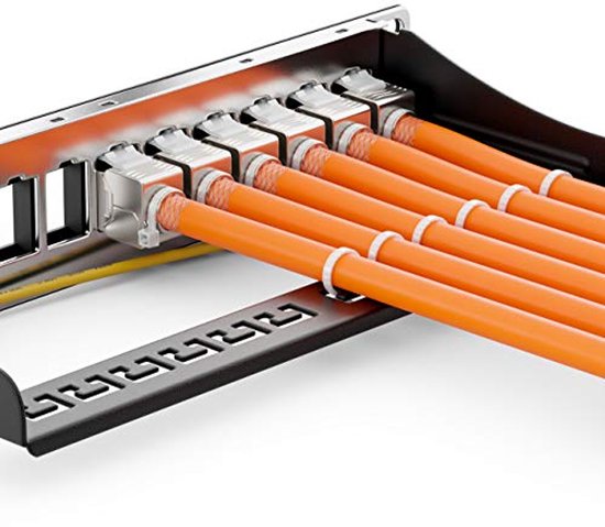 Patch Panel 12 Porte CAT7 Keystone 1U Con Campo Etichetta – Set Include 12 Keystone