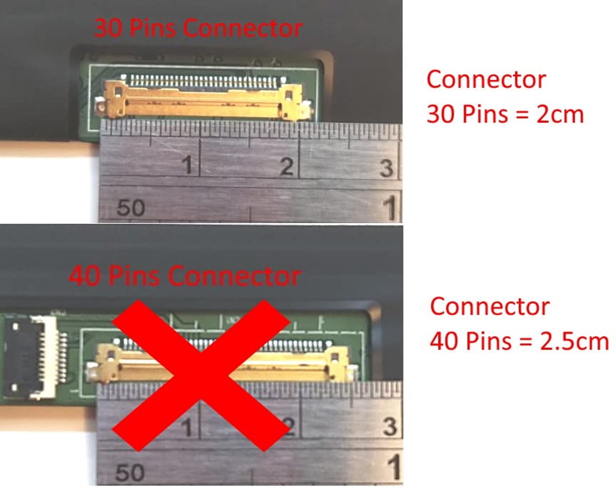 Compatibel 15,6" LED LCD scherm voor laptops - Slim glossy display met 30 pin connector