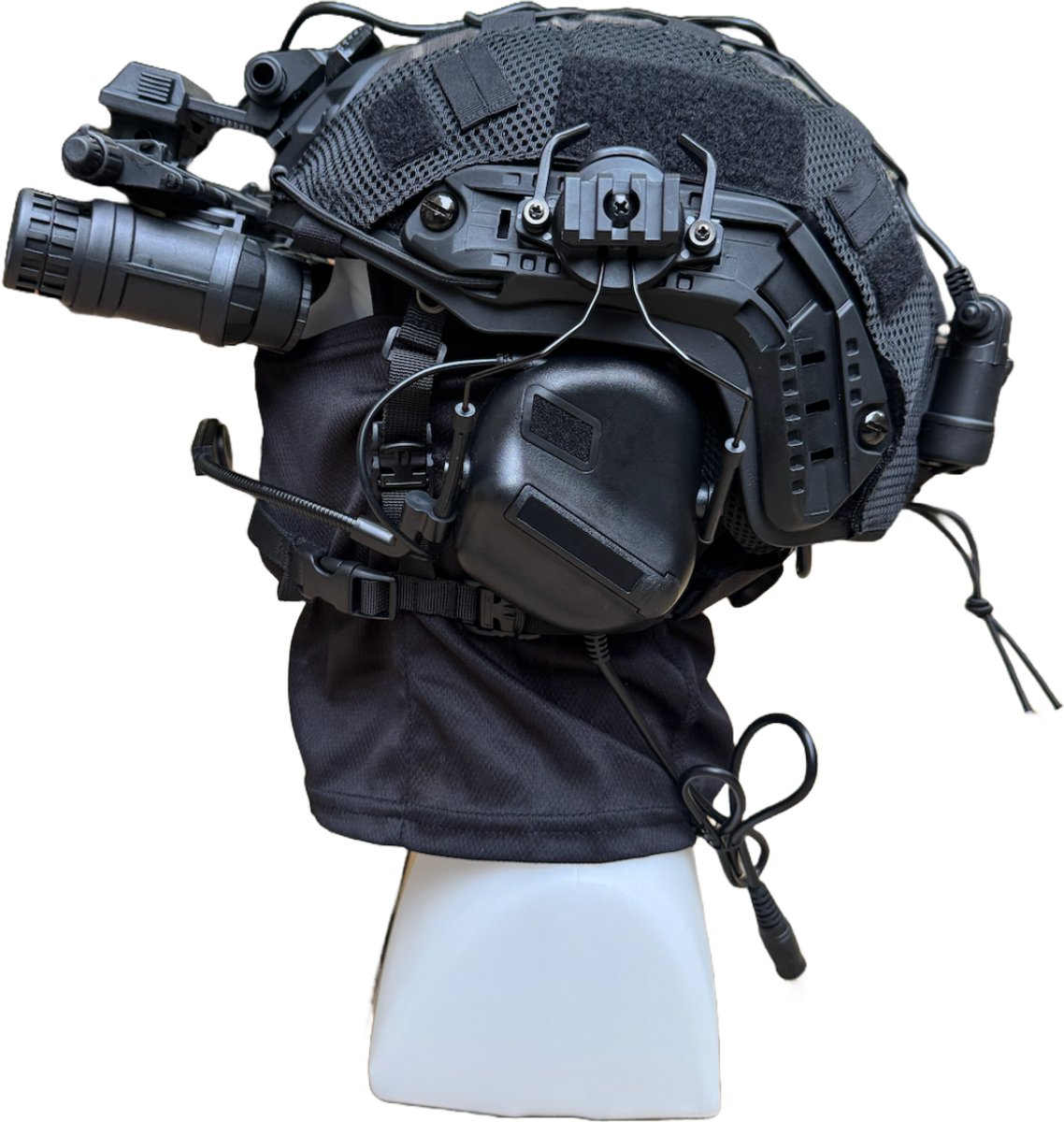 Airsoft Militaire Snelle Helm, met Advanced EPP Pad Adjustable Visor Goggles en Soft Devil Mask, Paintball Shooting CS games (Color : SET A, Size : L