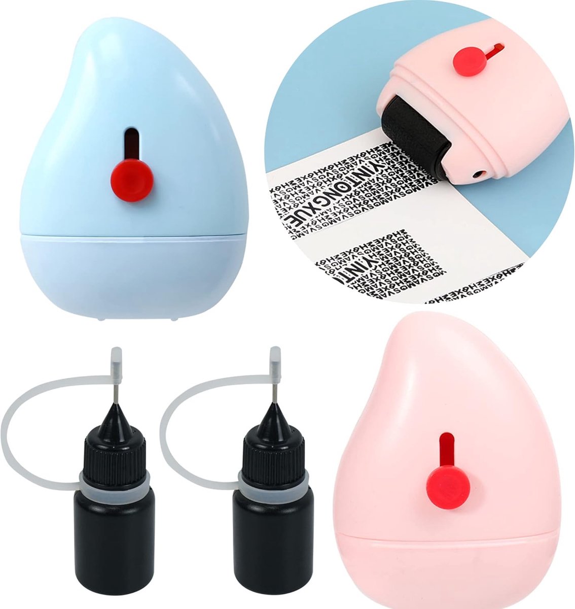 2pcs Identity Theft Protection Roller Stamp - 2-Pack Refills - Identity Theft Prevention Stamp - Roller Security Stamp voor Privacy Bescherming - Roll Stamp - Gegevensbescherming