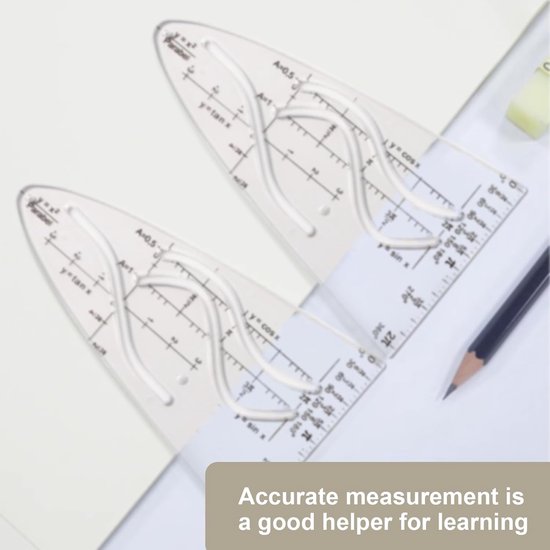 3 Pcs Parabola Template - Math Normal Parabola Template - Sine Cosine ...