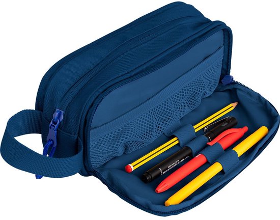 Trousse scolaire Oxford 22,5 x 9,5 x 8 cm Blauw