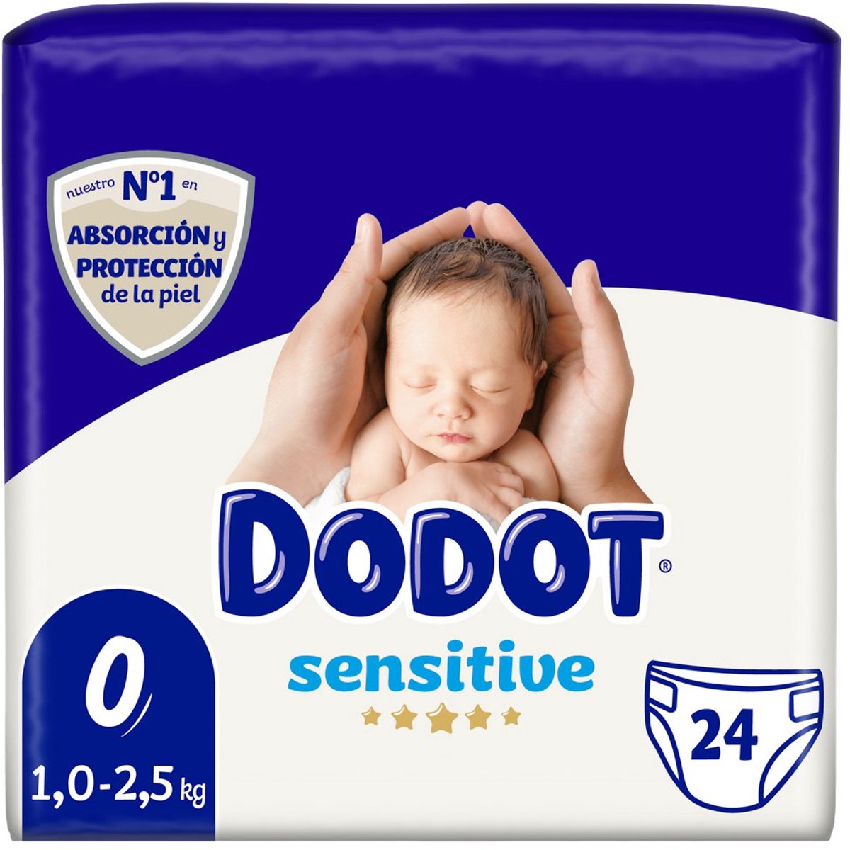 Wegwerpluiers Dodot Sensitive Maat 0 (24 uds)