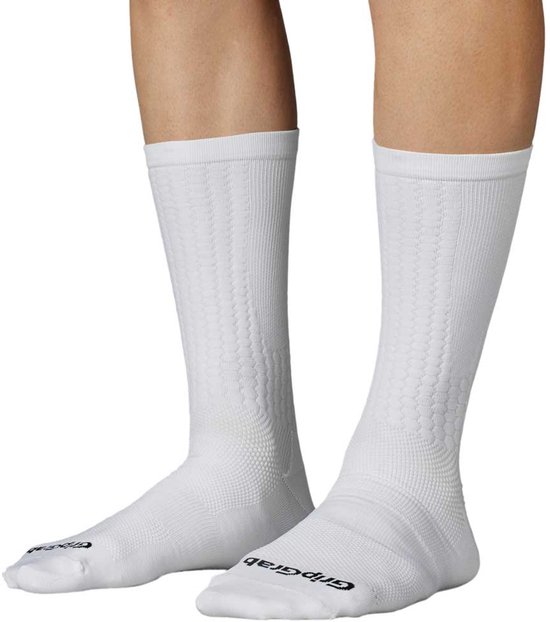 GripGrab - FastStream Aero Fietssokken Hoog Performance Zomer Wielren Sokken Tijdrijden - Unisex - Wit - Maat L (44-47) van Merkloos — afbeelding 5