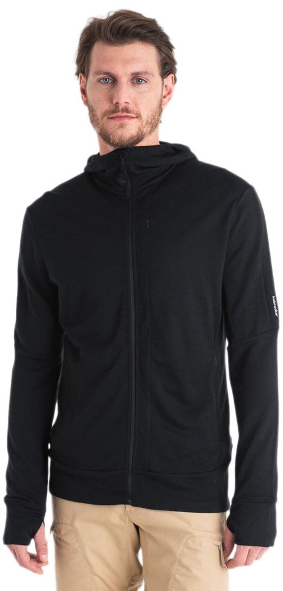 Icebreaker Merino 260 Quantum Iv Sweatshirt Met Rits Zwart XL Man
