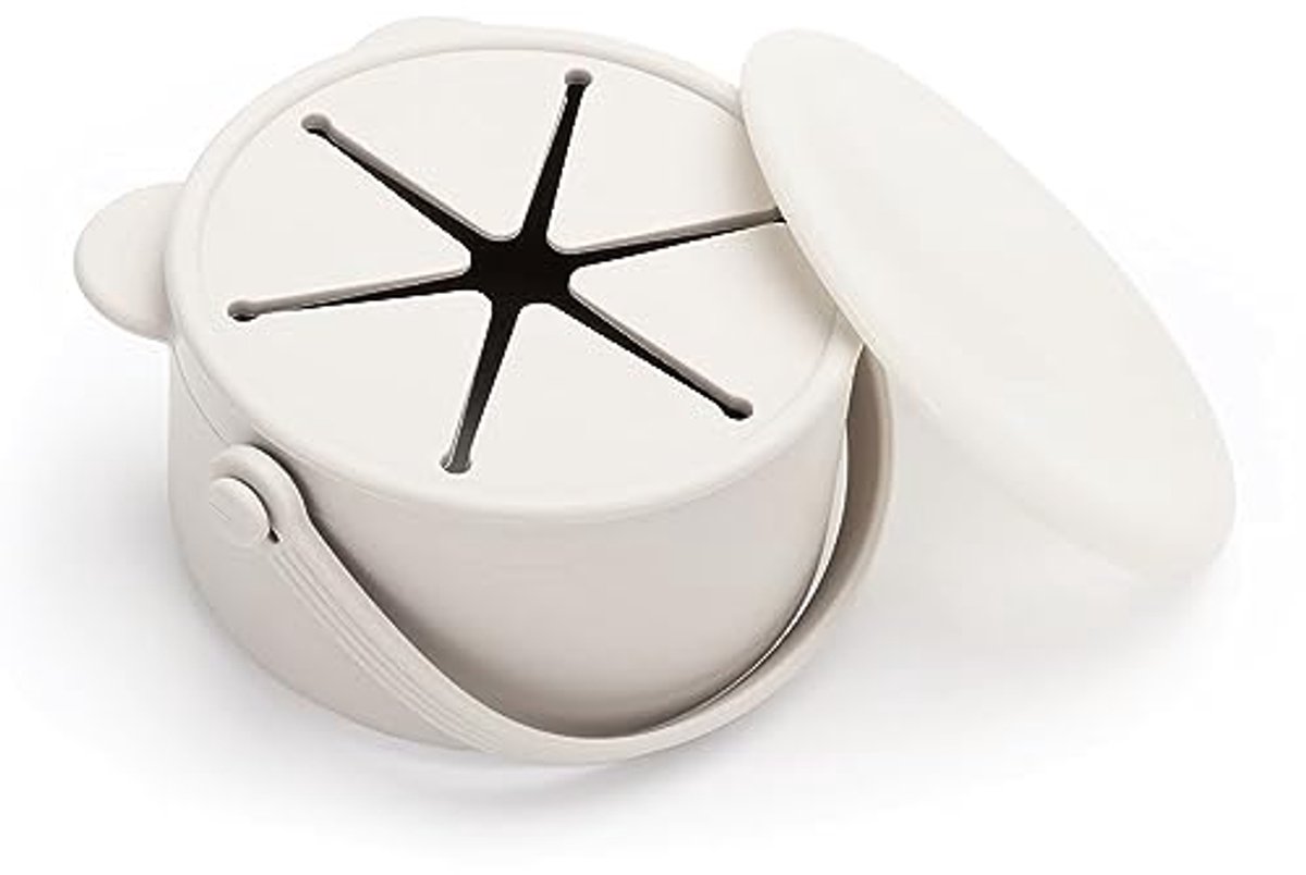Image of 2 Stuks Siliconen Snackbakjes Voor Peuters - Morsvrije Snackbekers Met Deksel & Handvat
