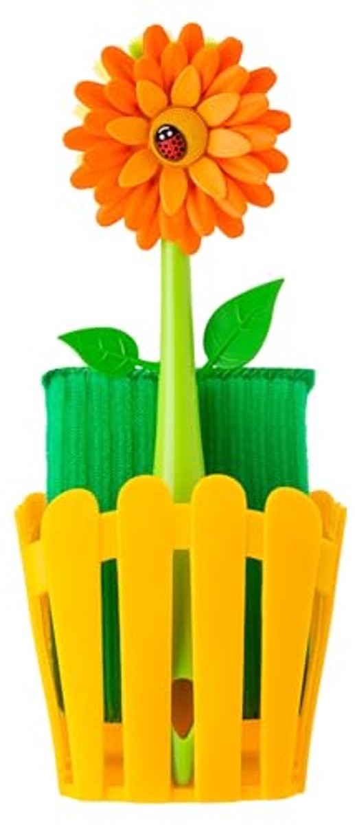 Gootsteenorganizer met afwasborstel en spons - Ideaal voor een nette spoelbak