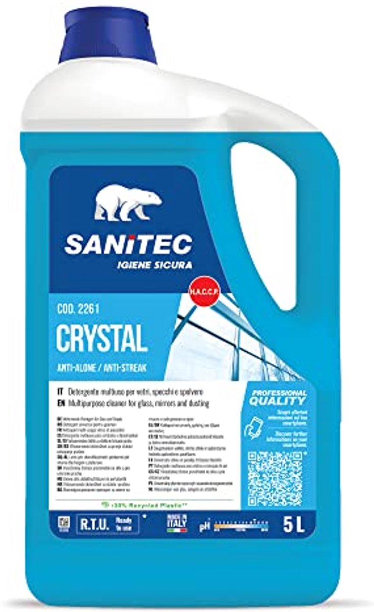 Multifunctionele reiniger met Antidigoccia-formule voor glas en spiegels - 5 kg