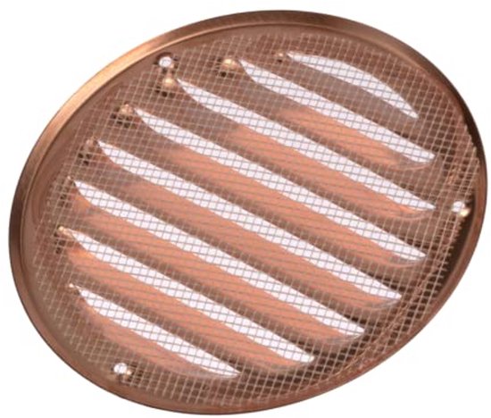 Metalen ventilatierooster rond 160 mm aluminium - MR160Al 32011088