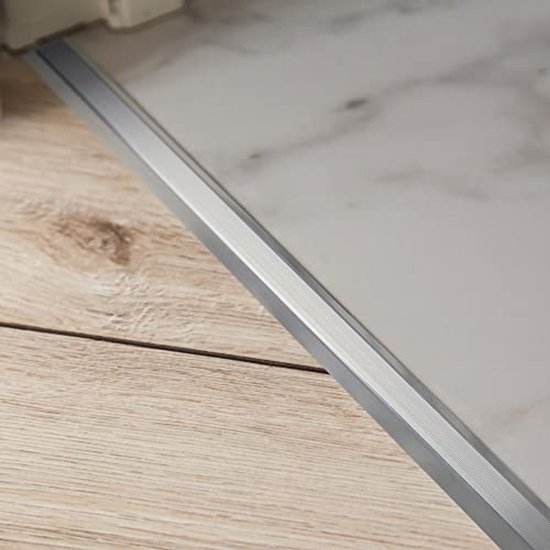 EMISOO Bodenübergangsstreifen Höhenausgleich 10-50mm Übergangsleiste Ausgleichsprofil Aluminium