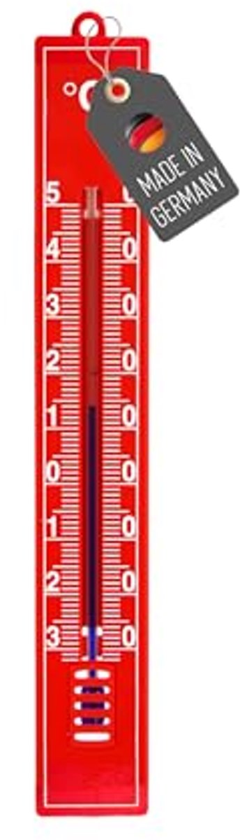 Buitenthermometer -30 °C tot +50 °C, analoog en weerbestendig, 17 cm, kunststof, ideaal voor binnen en buiten gebruik