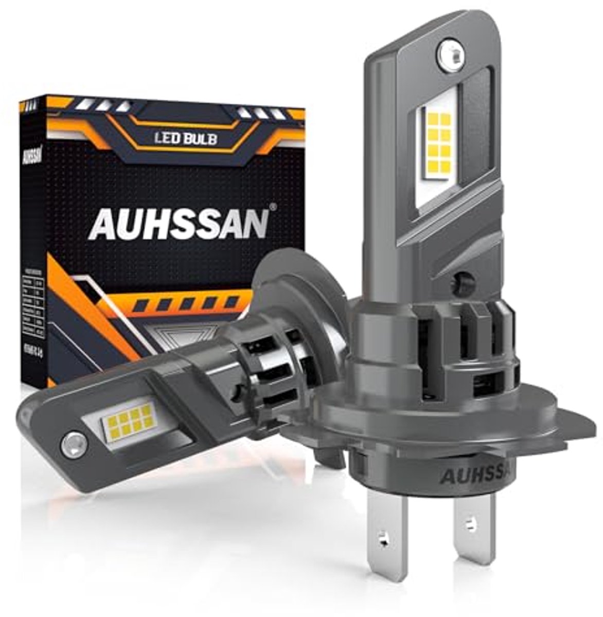 LED H7-autolampen - 80 W, 16.000 lm, 6500 K, uiterst helder, plug-and-play, halogeen vervanglampen (2 stuks)