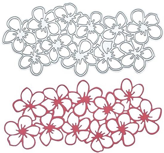 COLOFALLA 5 set stanssjablonen, bloemen, bladeren, 3D-snijsjablonen, metalen reliëfsjablonen, stansvormen voor doe-het-zelf scrapbooking, knutselen, albums, kaarten maken