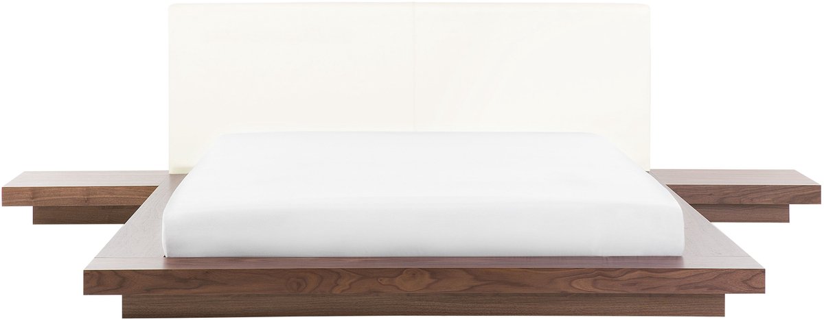 Beliani ZEN - Waterbed - Lichthout - 160 x 200 cm - MDF Bruin