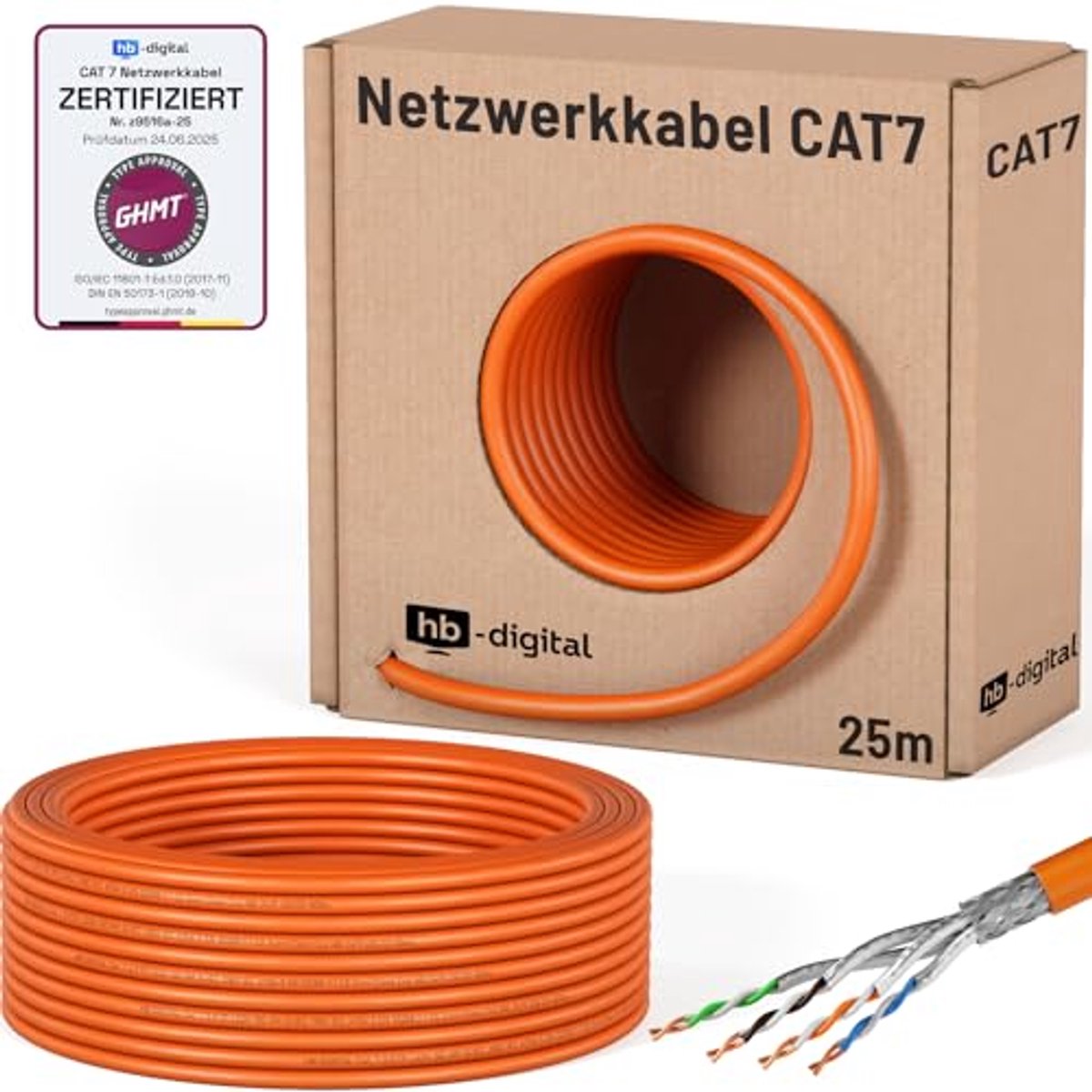 Image of 25 m CAT.7 Netwerkkabel S/FTP - 10 Gbit/s Halogeenvrij Koper - LSZH Ethernet Kabel