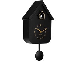 Karlsson Wandklok Solo Color Cuckoo - Zwart - 6x21,5x41cm - Wandklok Modern