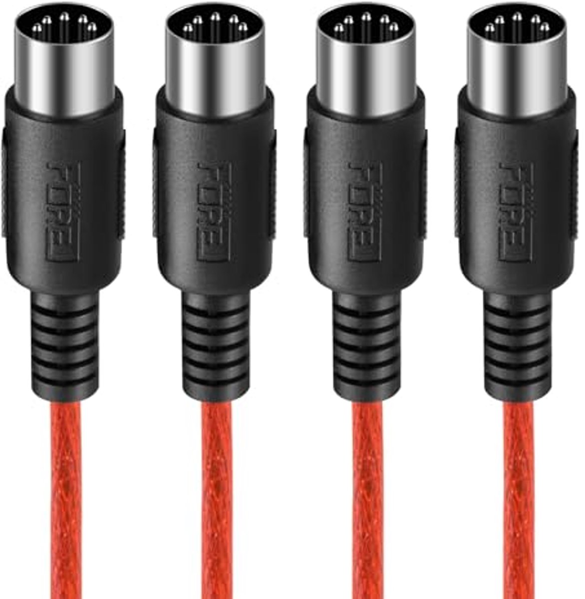 MIDI Kabel 2-Pack 5 Pin DIN voor DJ Sets en Elektronische Instrumenten - 2 Meter