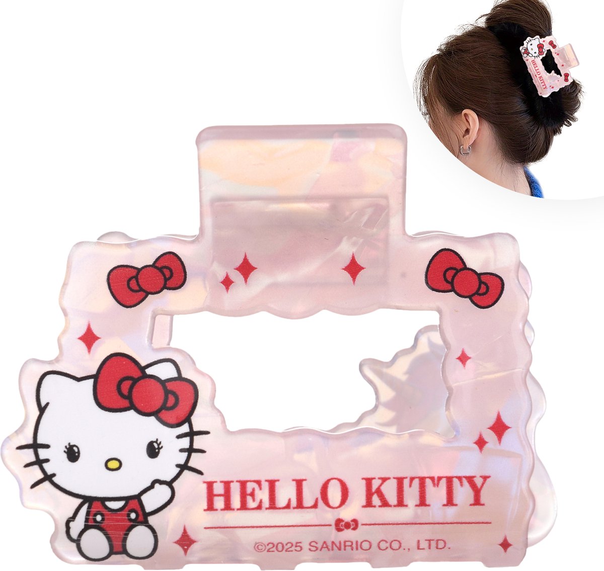 Hello Kitty Haarklem Meisjes - Kleine Haarklem - Haarclip - 5.5 x 4.0 x 5.0