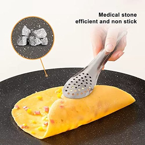 Koreaanse BBQ Grill Non-stick Grill - Anti-aanbak Ronde Bakplaat voor Thuis en Buiten — afbeelding 3
