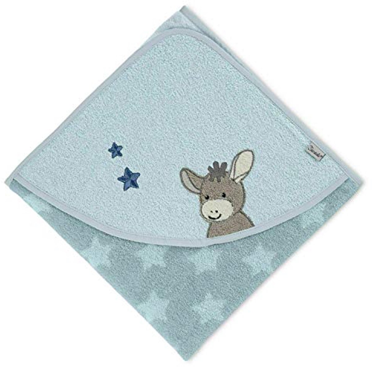 Zachte badhanddoek met capuchon voor kinderen met ezelmotief