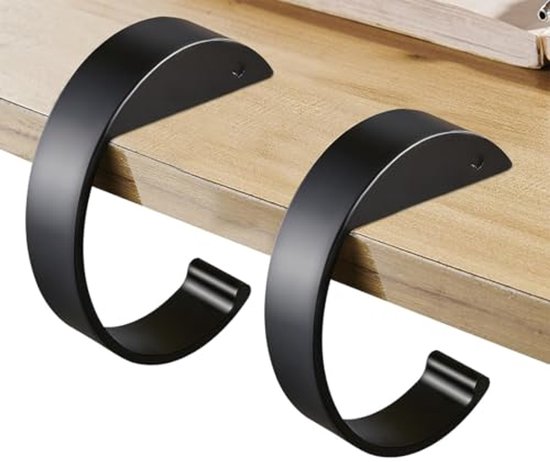 Yuiturt 2 stuks tassenhouders voor tafel, verstelbare metalen handtashaken voor bureau, kantoor, school en slaapkamer, voor handtas, rugzak en meer