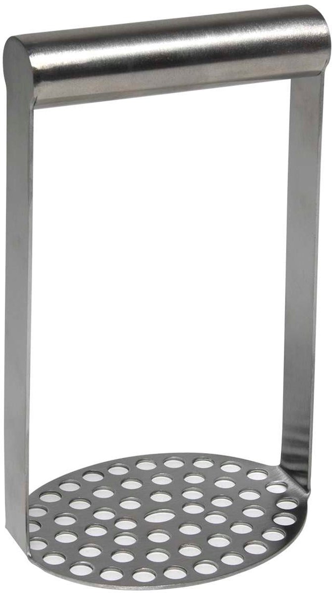 Cookinglife Aardappelstamper - Stampotstamper - Pureestamper - Pureestamper voor Aardappels en Groenten - Potato Masher - RVS - Zilver - Vaatwasserbestendig - 15,5 cm