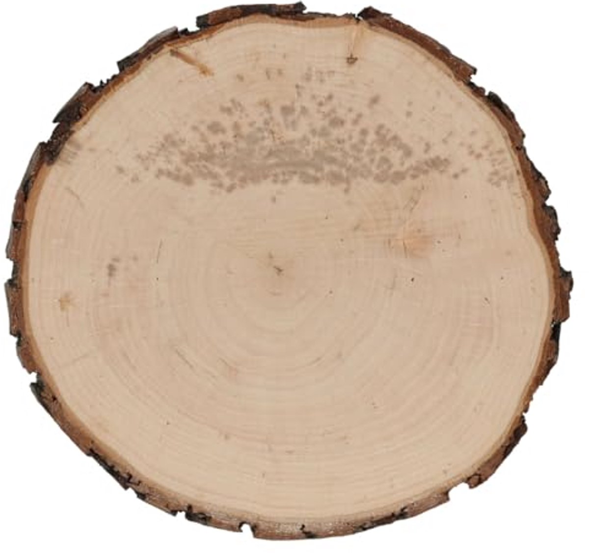 Ronde houten schorsplank van essenhout - Natuurlijke serveerplank Ø 38cm