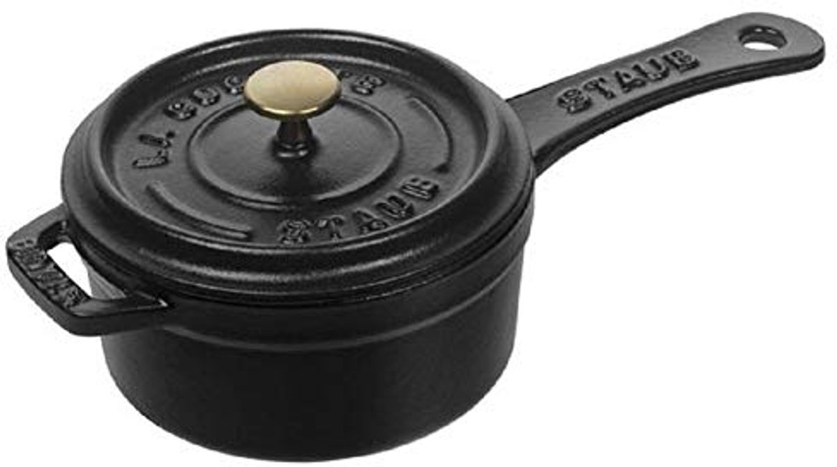 Ronde Sauspan 10cm - Hoogwaardige Gietijzeren Kookgerei voor Alle Kookplaten