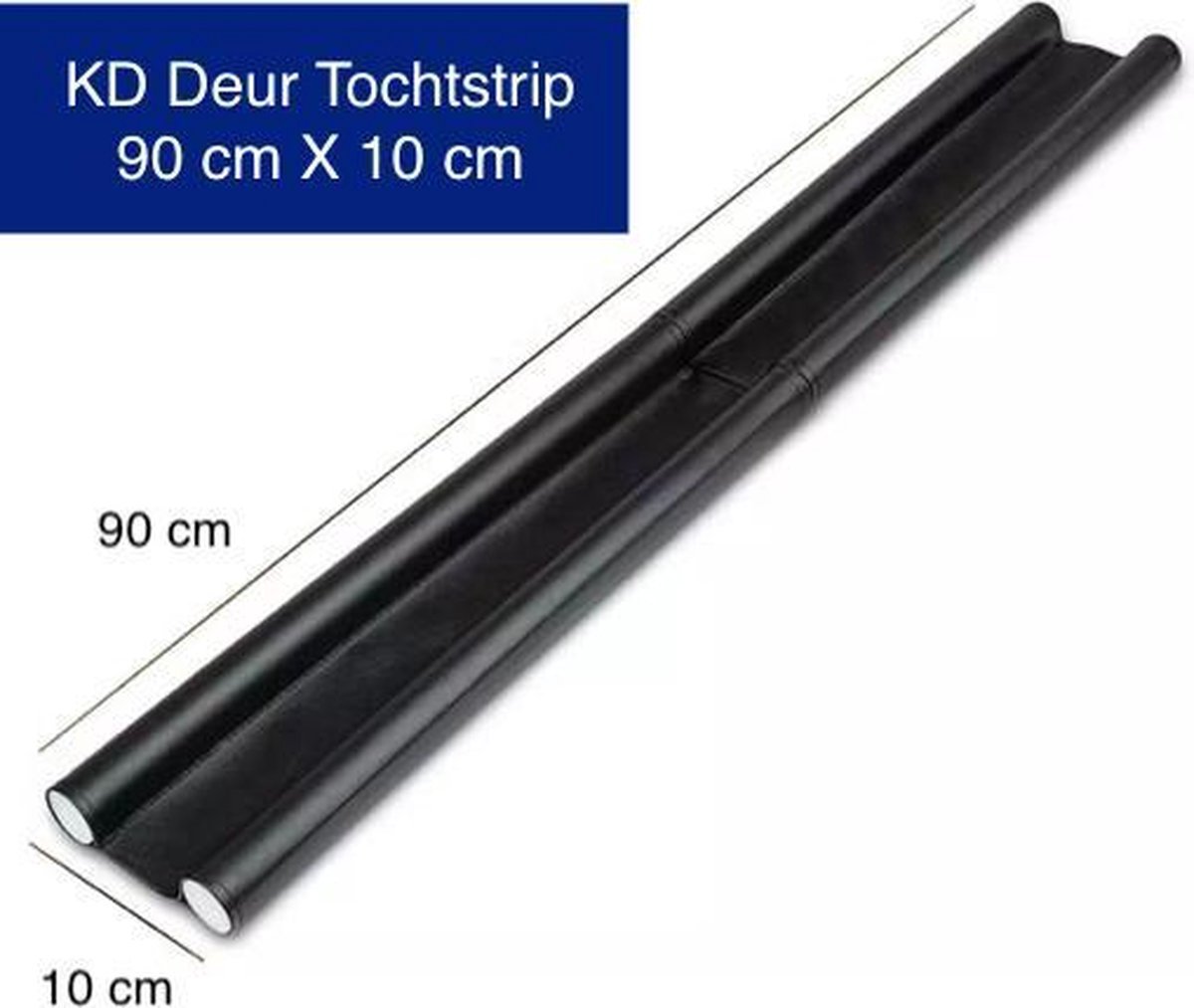 Deur tochtstrip | Tocht stopper op maat | 90 cm | Zwart