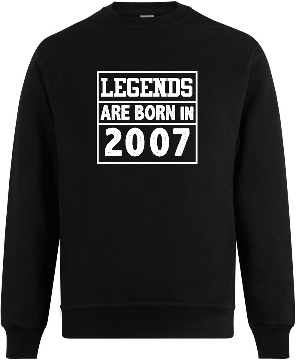 Legends Are Born In 2007 Trui - Cadeau - 18e Verjaardag - Feest - 18 jaar cadeau’s - Verjaardag - Gift - 18 Jaar Trui - Verjaardag cadeau - Cadeau - 18+ - Maat L