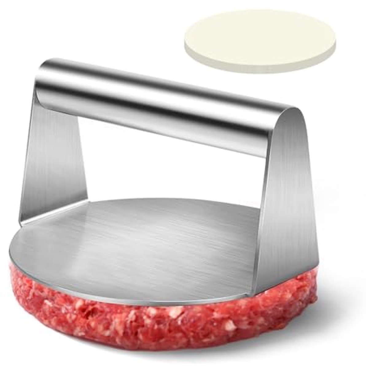 Ronde Roestvrij Stalen Hamburgerpers 14 cm - Ideaal voor Perfecte Hamburgers