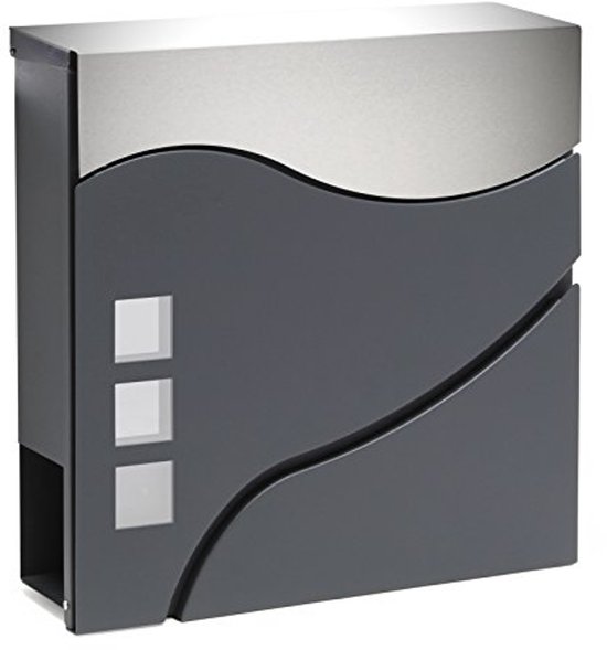 Wand brievenbus met krantenvak - Luxe brievenbus hangend - Venster