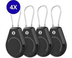 FURTASTIC® Waterdichte AirTag-Sleutelhanger - 4 Stuks - AirTag Houder - Anti-Diefstal ontwerp met Staaldraad - Apple AirTag niet inbegrepen - Tracker accessoires