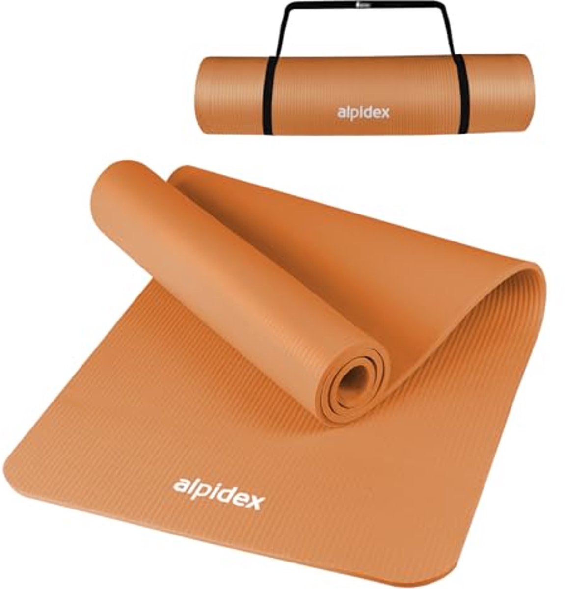 Yoga Mat - Fitness Mat Pilates - Thuis Sporten - Antislip Rubber - 183 x 60 x 0.8 cm - Apricot