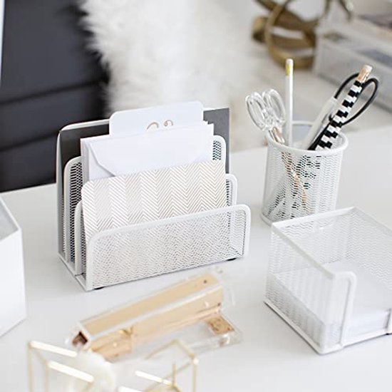 Bureau-organizer set van 3 - Esthetische en stevige bureauaccessoires voor een