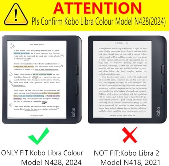 Hoes voor eReaders met Auto Sleep/Wake en Origami Standaard - PU-leer, Schokbestendig, Bloem — afbeelding 3