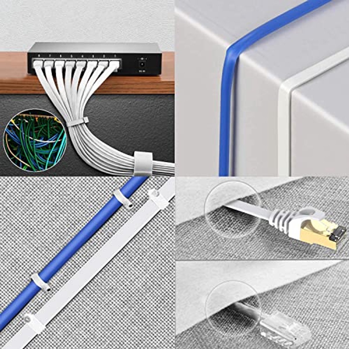 Image of 3.5m Cat7 Ethernet Kabel Plat 10Gbps 600MHz LAN Kabel
