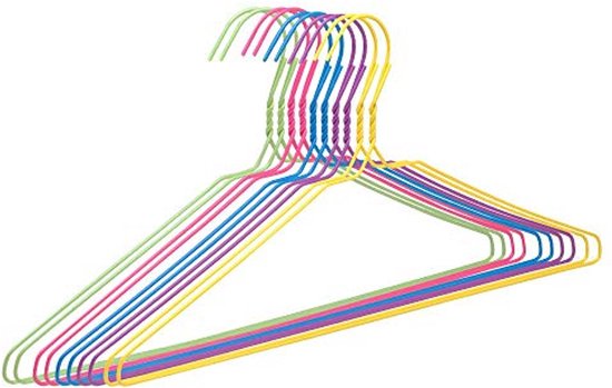 Hangerworld 100 Cintres 40cm Fins et Solides en Métal Blanc avec Barre Pantalon et Encoches