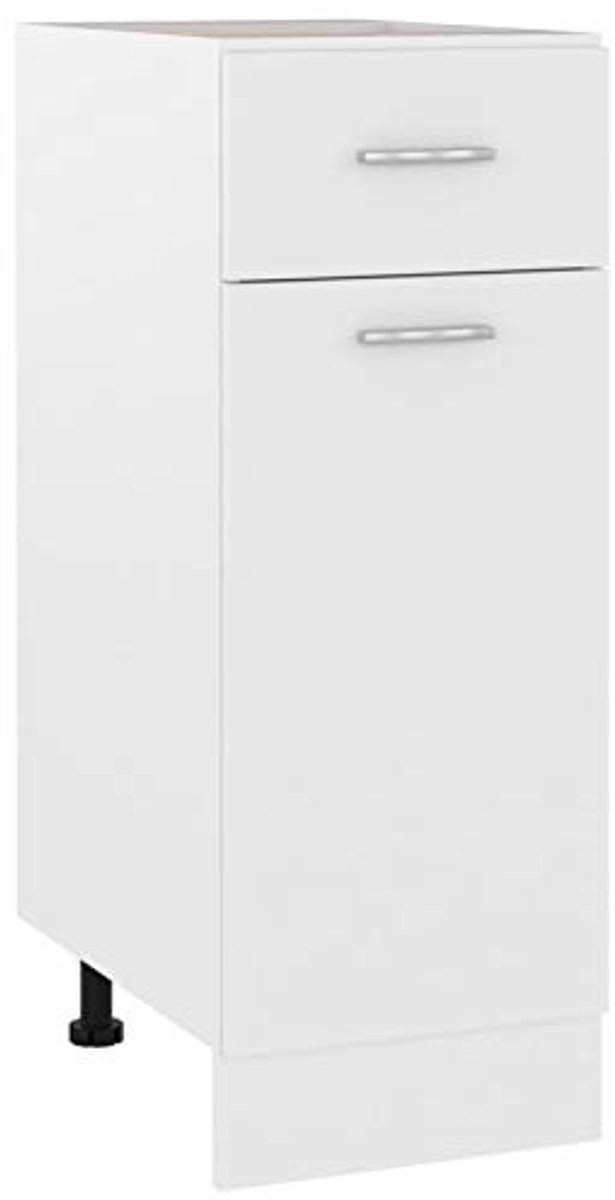 Keukenkast opbergkast met lade - Wit 30x46x81,5 cm