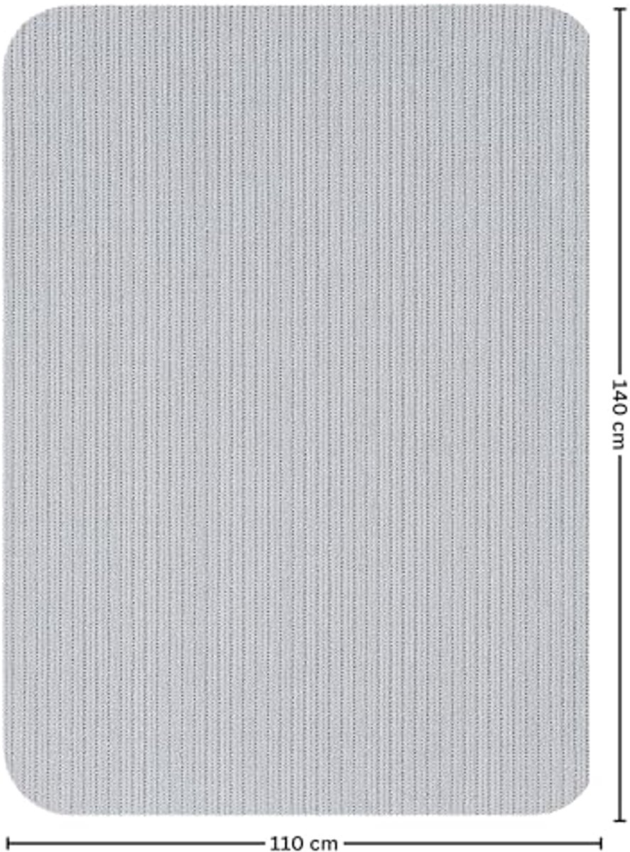 Tuintafelkleed 110x140 cm - Rechthoekig tafelzeil voor tuin, terras en balkon - Weerbestendig en antislip - Grijs