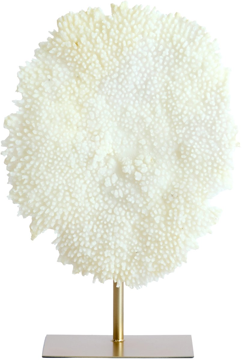 Light&living Ornament op voet 46x20x69 cm CORAL crème+antiek brons