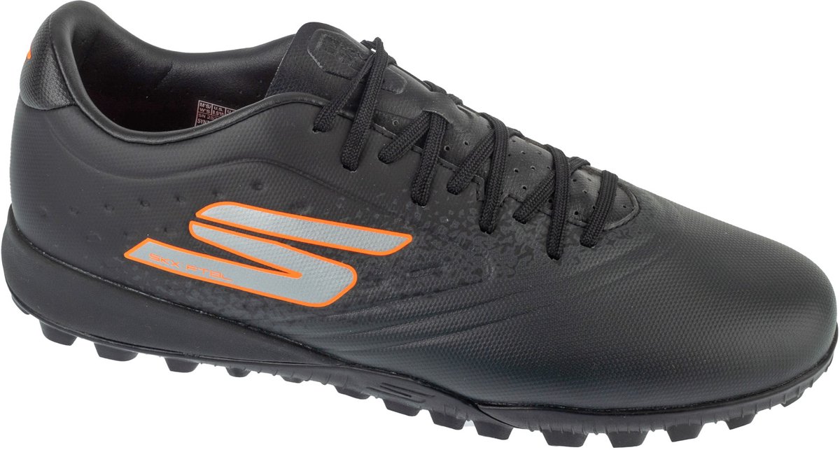 Skechers Razor 1.5 Academy TF, zwarte turf voetbalschoenen voor mannen, maat 43, synthetisch materiaal.