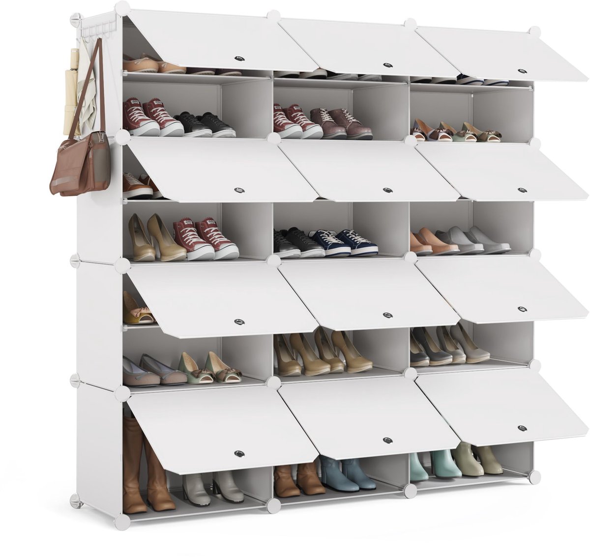 Azomor® Modulair en Ruimtebesparend Schoenenrek voor Maximaal 42 Paar Schoenen